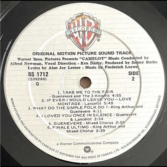 CAMELOT Original Motion Picture Soundtrack Album 1967 Canada Ed. 55Yrs! RARE - Picture 6 of 6